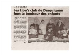 Aide aux familles aprés les inondations à Draguignan  (2010-2011)​